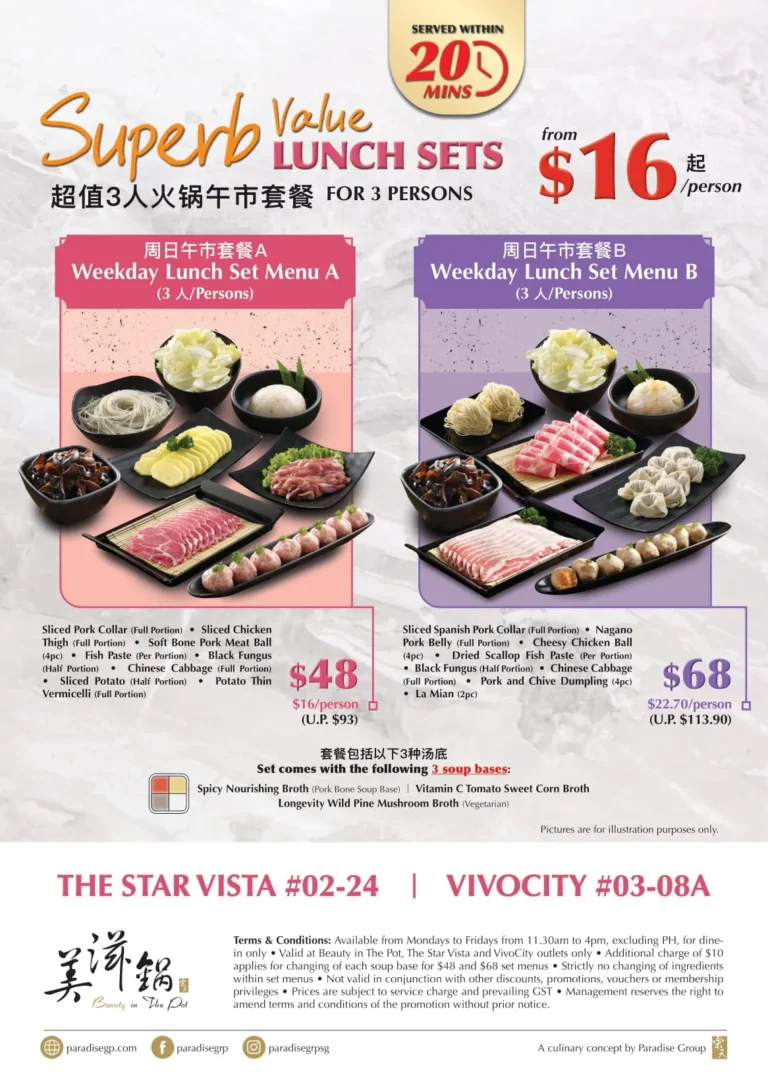 Beauty In The Pot Menu Singapore & Latest Price List 2024