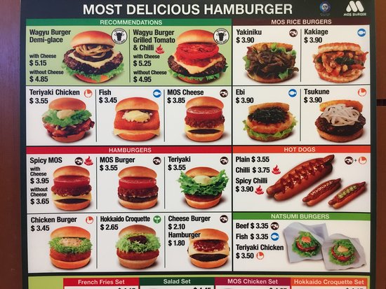 Mos Burger Menu Singapore & Latest Price List 2024