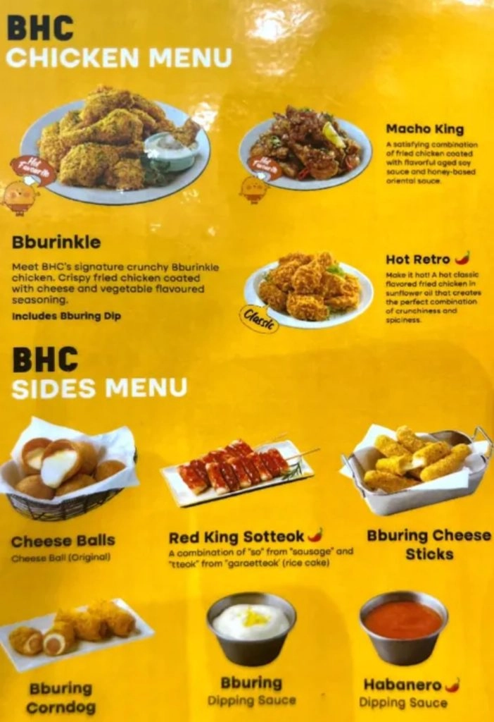 Bhc Chicken Menu Singapore & Latest Price List 2024