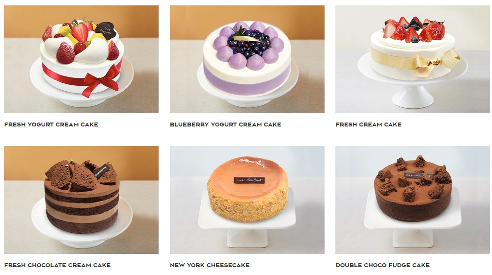 PARIS BAGUETTE WHOLE CAKES PRICES
