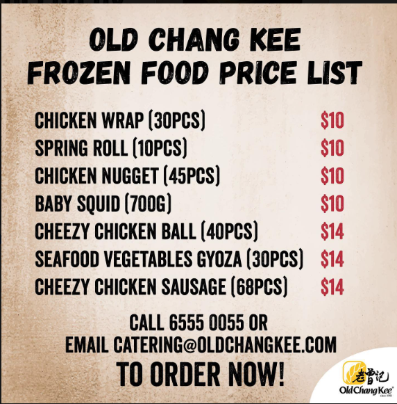 Old Chang Kee Menu Singapore & Latest Price List 2024