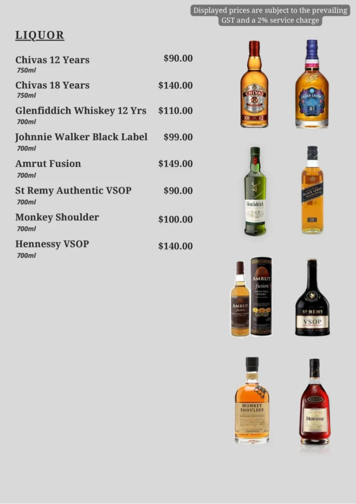 ALCOHOLIC BEVERAGES PRICES

