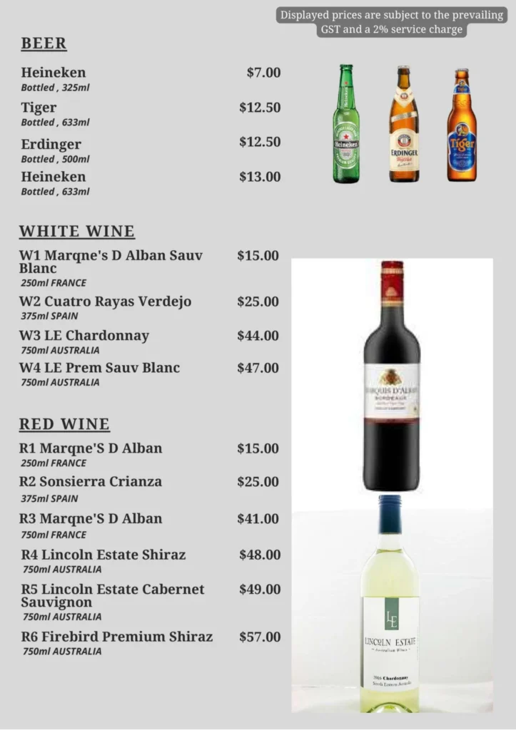 ALCOHOLIC BEVERAGES PRICES
