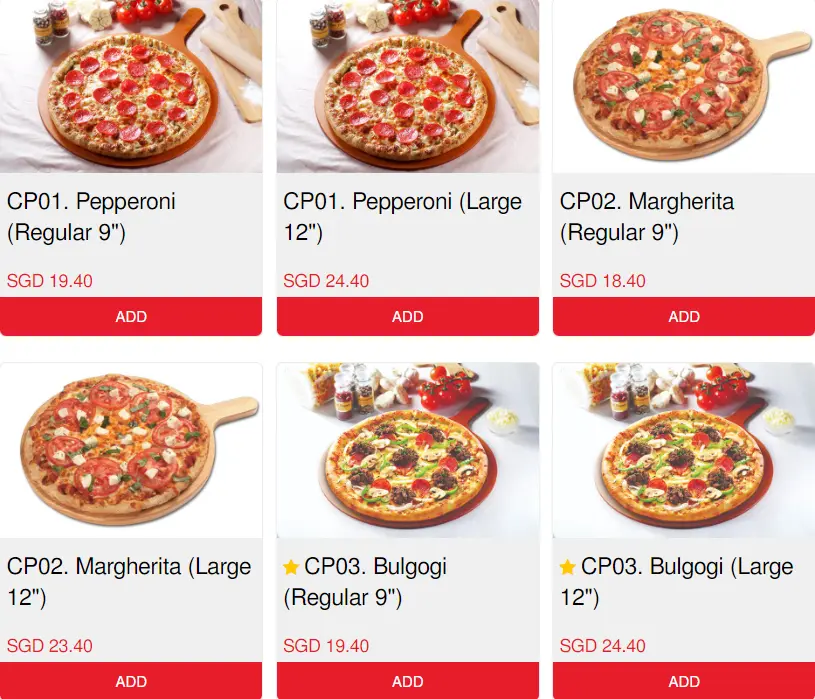 PIZZA MARU CLASSIC PIZZA PRICES
