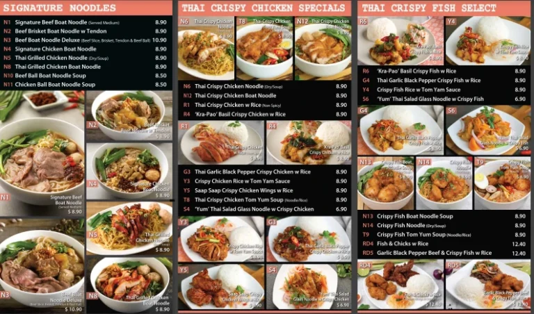 Saap Saap Thai Menu Singapore & Latest Price List 2024