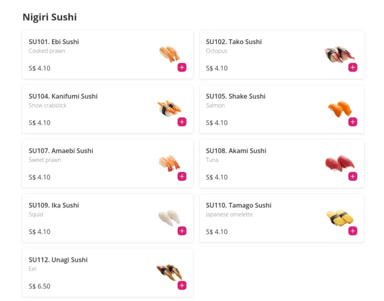 Hei Sushi Menu Singapore & Latest Price List 2024