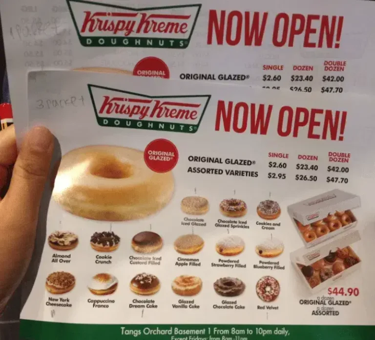 Krispy Kreme Menu Singapore & Latest Price List 2024